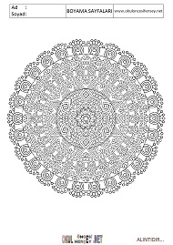 Mandala boyama sayfaları